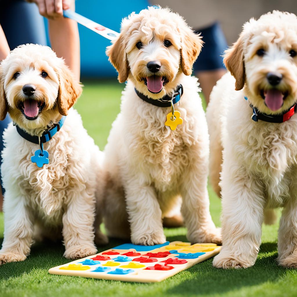 keeping labradoodle puppies engaged in training