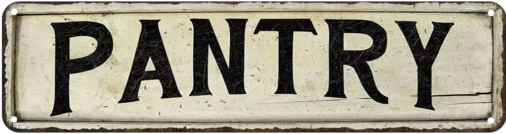 YOYUJU Pantry Sign Farmhouse Signs Wall Decor Art Country Decorations Rustic Vintage Home Tin Plaque Kitchen Gift 4x16 inches