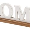 Sintosin Rustic Home Decor Sign 14", Boho Distressed White Wooden Tabletop Farmhouse Decor, Christmas Decorations for Indoor Living Room, Party, Fireplace, Shelf, Bedroom
