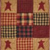 VHC Brands Connell Quilted Lap Throw 30Wx30L, Bedroom and Living Room Decor, Blanket, Cotton, Connell Collection, Square 30x30, Burgundy