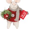Primitives By Kathy 4.50 Inches Tall Mouse With Box Sign The Elf - Home Decor Accents