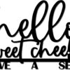 Hello Sweet Cheeks Bathroom Sign Metal Have a Seat Wall Sign Cute Bathroom Decor Funny Farmhouse Bathroom Wall Decor Housewarming Gift Idea13.7 x 8 Inches (Black)-L8-L8