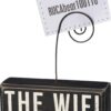 Primitives by Kathy 37176 Wood Photo Holder Block, The WiFi Password is