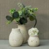 Ceramic Rustic Vase Set, Small Boho Vases for Country Home Decoration, Modern Farmhouse Decoration, Home Decorations for Living Room, Coffee Table Decor, Mantle & Shelf Decor.