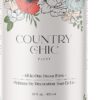 Country Chic All-in-One Chalk Paint for Furniture, Cabinets, Home Decor, Eco-Friendly, Matte Finish, Built-In Primer & Top Coat for Wood, Metal - Simplicity (White) - Quart 32 oz (950 ml)