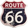 SUDAGEN Route 66 Signs Vintage Road Signs with Polygon Metal Tin Sign for Wall Decor Art 12" x 12" (Route 66)