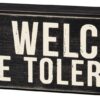 Primitives By Kathy Classic Box Sign, Cats Welcome-People Tolerated, 10" x 3"