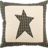 VHC Brands Kettle Grove Home Decor, Pillow Star, Black, 10x10