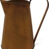 CVHOMEDECO. 7 Inch Rusty Milk Pitcher, Country Rustic Primitives Metal Watering Can Jug Vase for Home and Garden Dcor.