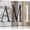 Farmhouse Wooden Family Sign Wall Decor - Rustic Family Quotes Wall Art Country Posters for Living Room, Entryway, Bedroom Lightweight Ready to Hang Home Decor (17''W x 6''H)