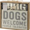 Primitives by Kathy Dogs Welcome People Tolerated; All You Need is Love and A Dog Home Dcor Gift Set