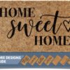 Barnyard Designs Doormat Welcome Mat for Outdoors, Large Front Door Entrance Mat, 76 x 43cm, Brown (Home Sweet Home)