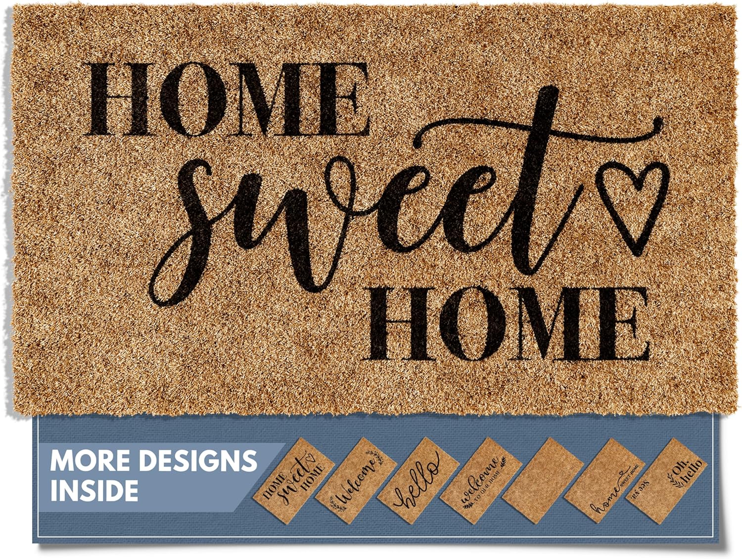 Barnyard Designs Doormat Welcome Mat for Outdoors, Large Front Door Entrance Mat, 76 x 43cm, Brown (Home Sweet Home)